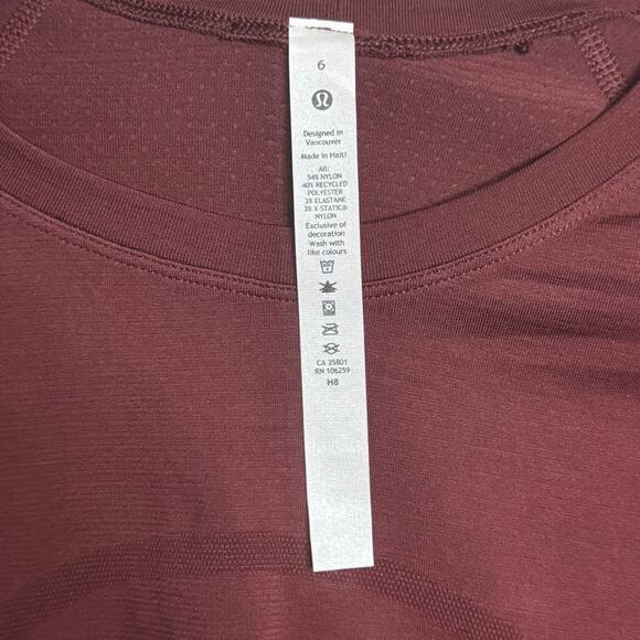 95. Lululemon Swiftly Tech Long Sleeve Size 6 - Picture 8 of 9